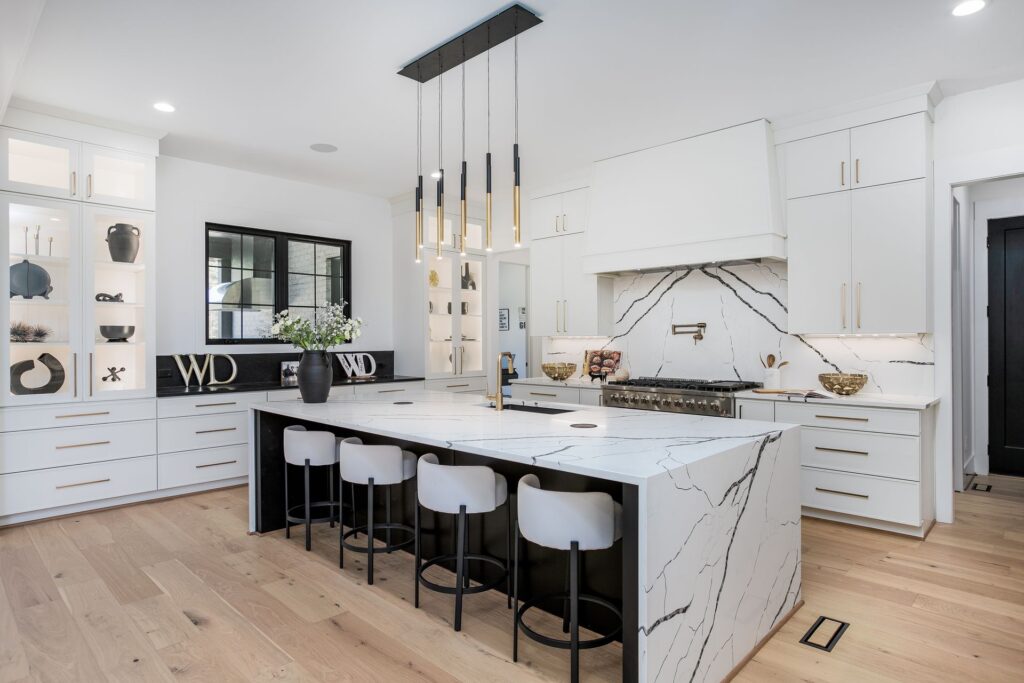 Modern kitchen with white quartz countertops in Jacksonville, FL