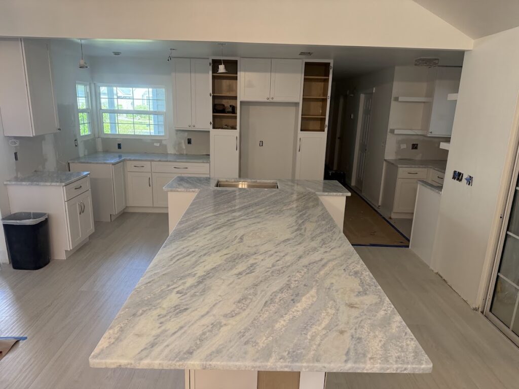 Kitchen with natural marble countertops in Jacksonville, FL